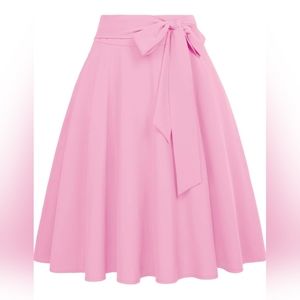 Belle Poque Women's High Waist A-Line Flared Midi Skirt